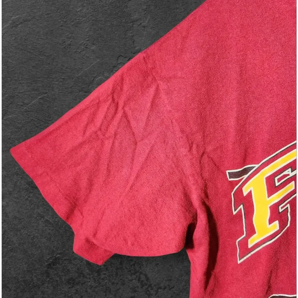 Vtg Single Stitch FLORIDA STATE SEMINOLES Maroon T-Shirt L FSU ncaa *Spots